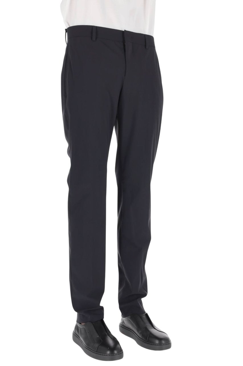 PT Torino Slim-Fit Minimalist Trousers with Epsilon Fit Design Zwart