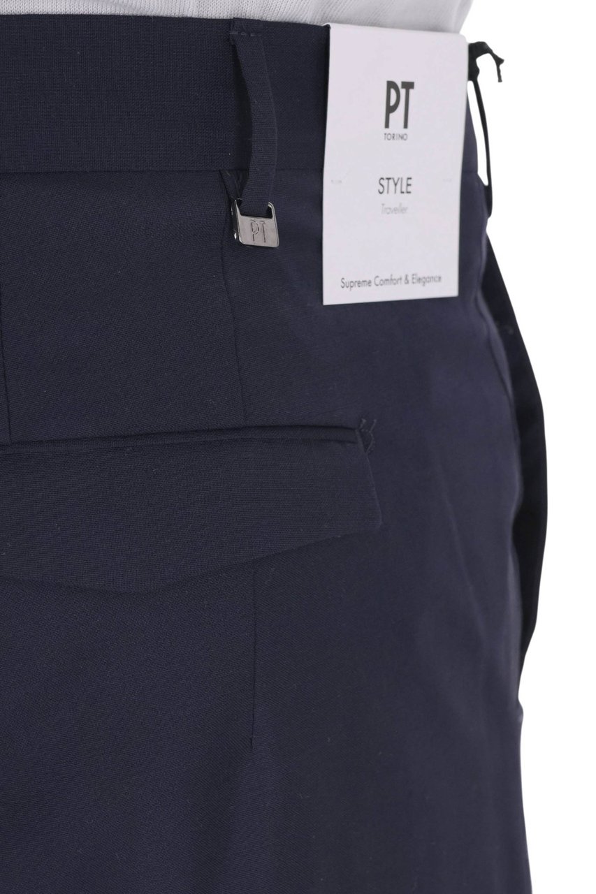 PT Torino Master Fit Travel Wool Formal Pants Zwart