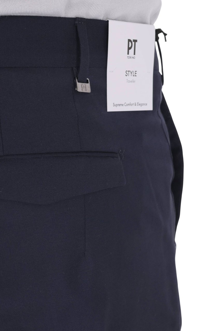 PT Torino Master Fit Travel Wool Formal Pants Zwart