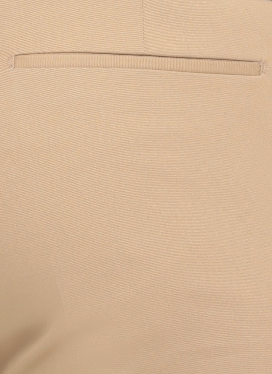 PT Torino Beige Cotton Straight-Leg Pants Neutraal