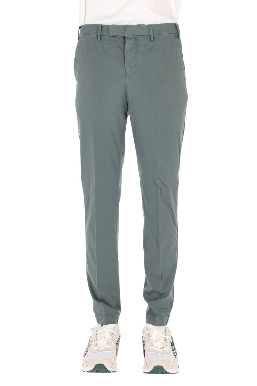 PT Torino Silkochino Garment-Dyed Master Chino Pants Groen