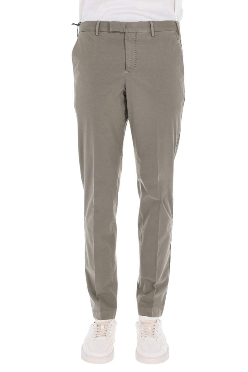 PT Torino Master Fit Cotton-Linen Trousers Bruin