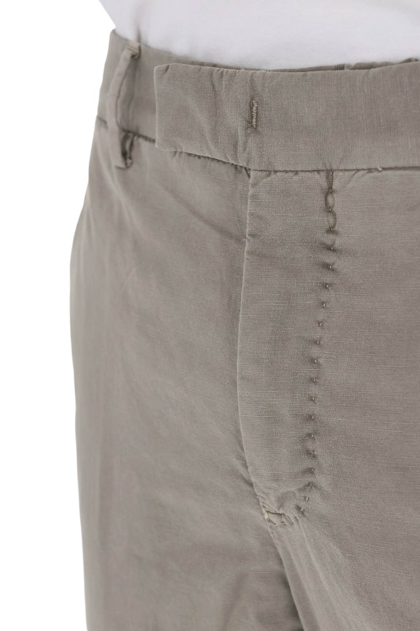 PT Torino Master Fit Cotton-Linen Trousers Bruin