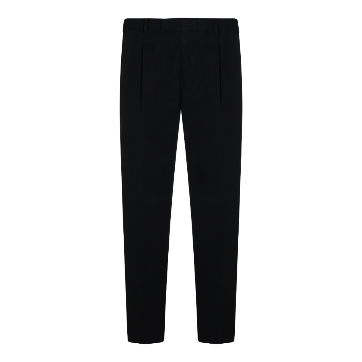 PT Torino Tailored Black Trousers With Subtle Pleats And Refined Finish Zwart