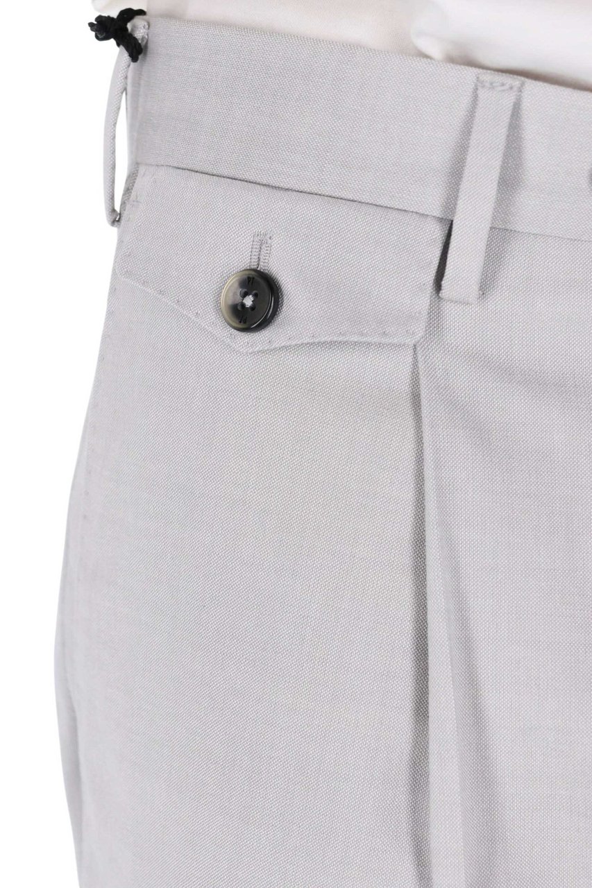 PT Torino Gentleman Fit Wool-Viscose Formal Pants Wit
