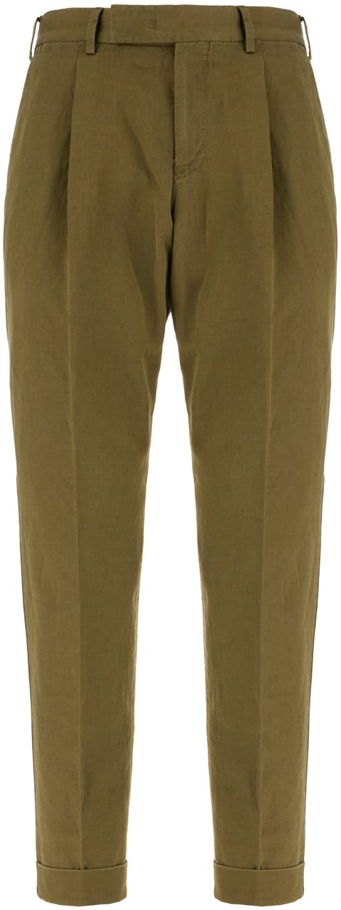 PT Torino Pt Torino Military green cotton blend pants Groen