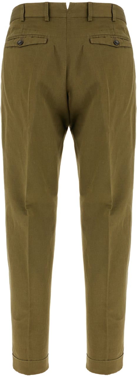 PT Torino Pt Torino Military green cotton blend pants Groen