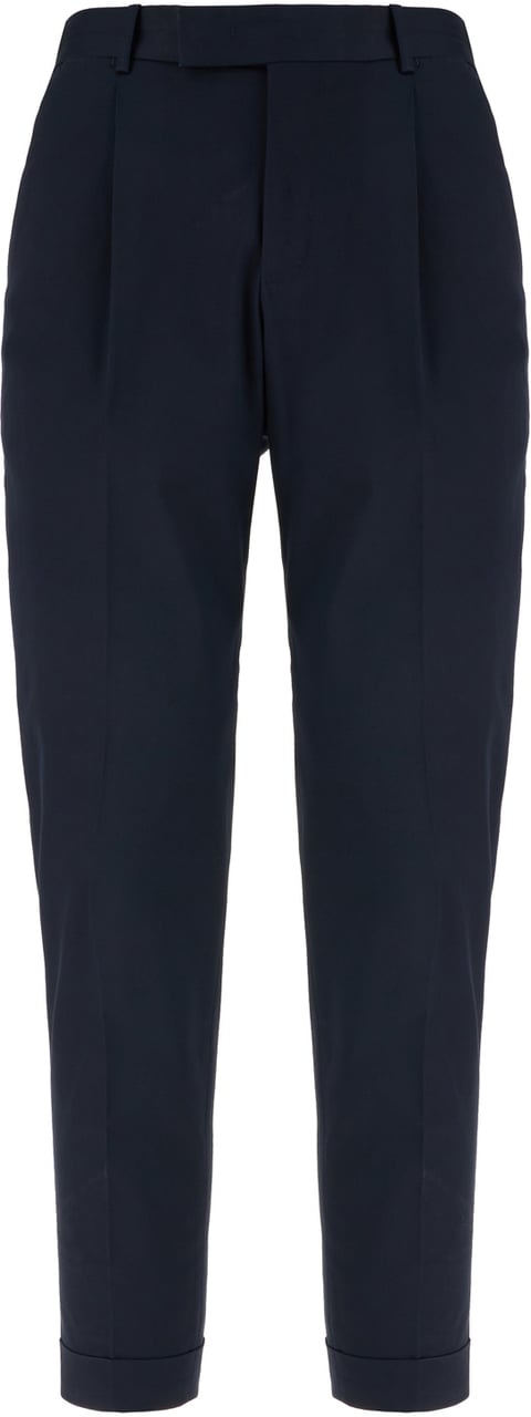 PT Torino Pt Torino Navy blue stretch cotton pants Blauw