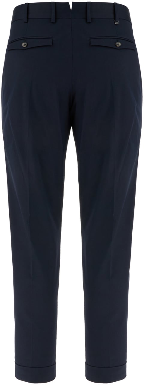 PT Torino Pt Torino Navy blue stretch cotton pants Blauw