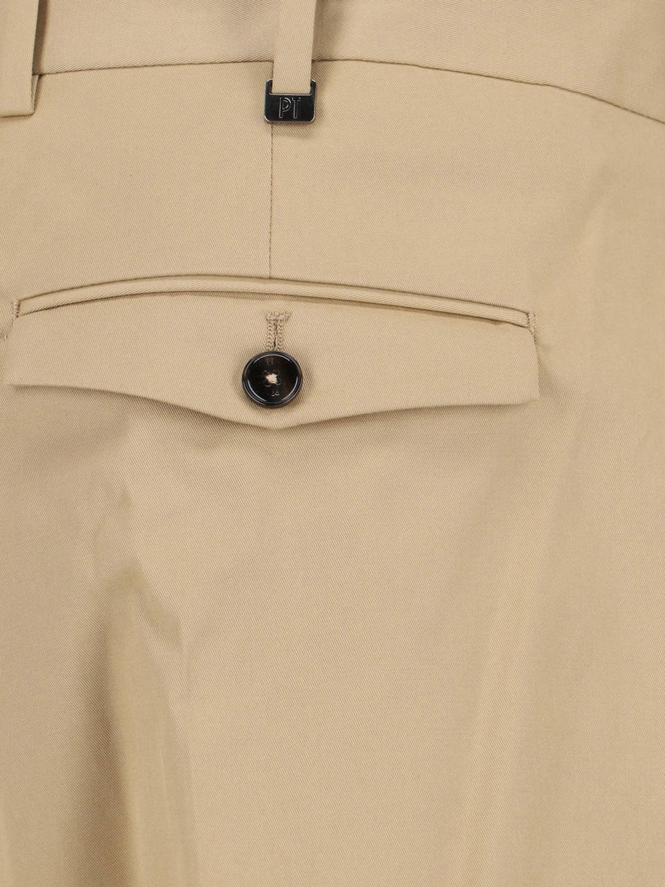 PT Torino Tailored Beige Trousers With Clean Front Neutraal