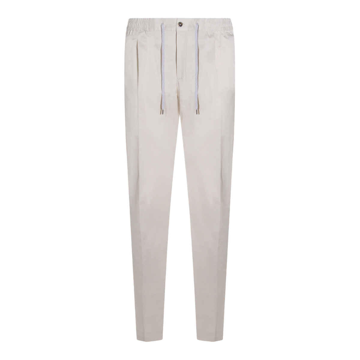 PT Torino Straight-Leg White Trousers with Minimalism Wit