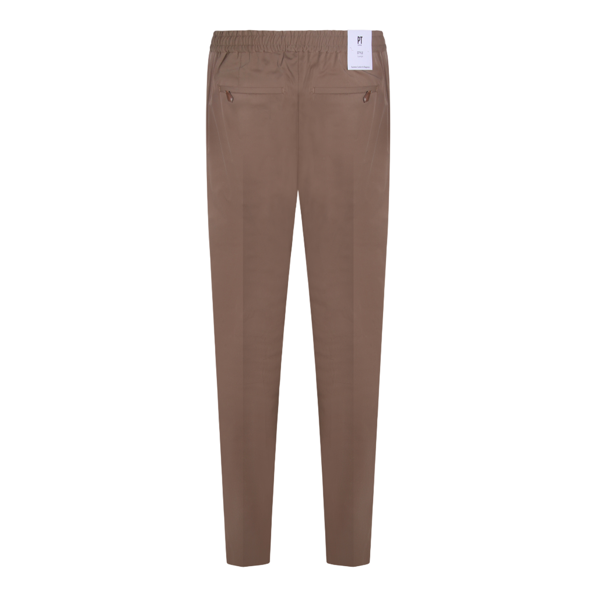 PT Torino Sand Trousers With Classic Straight-Leg Cut Bruin
