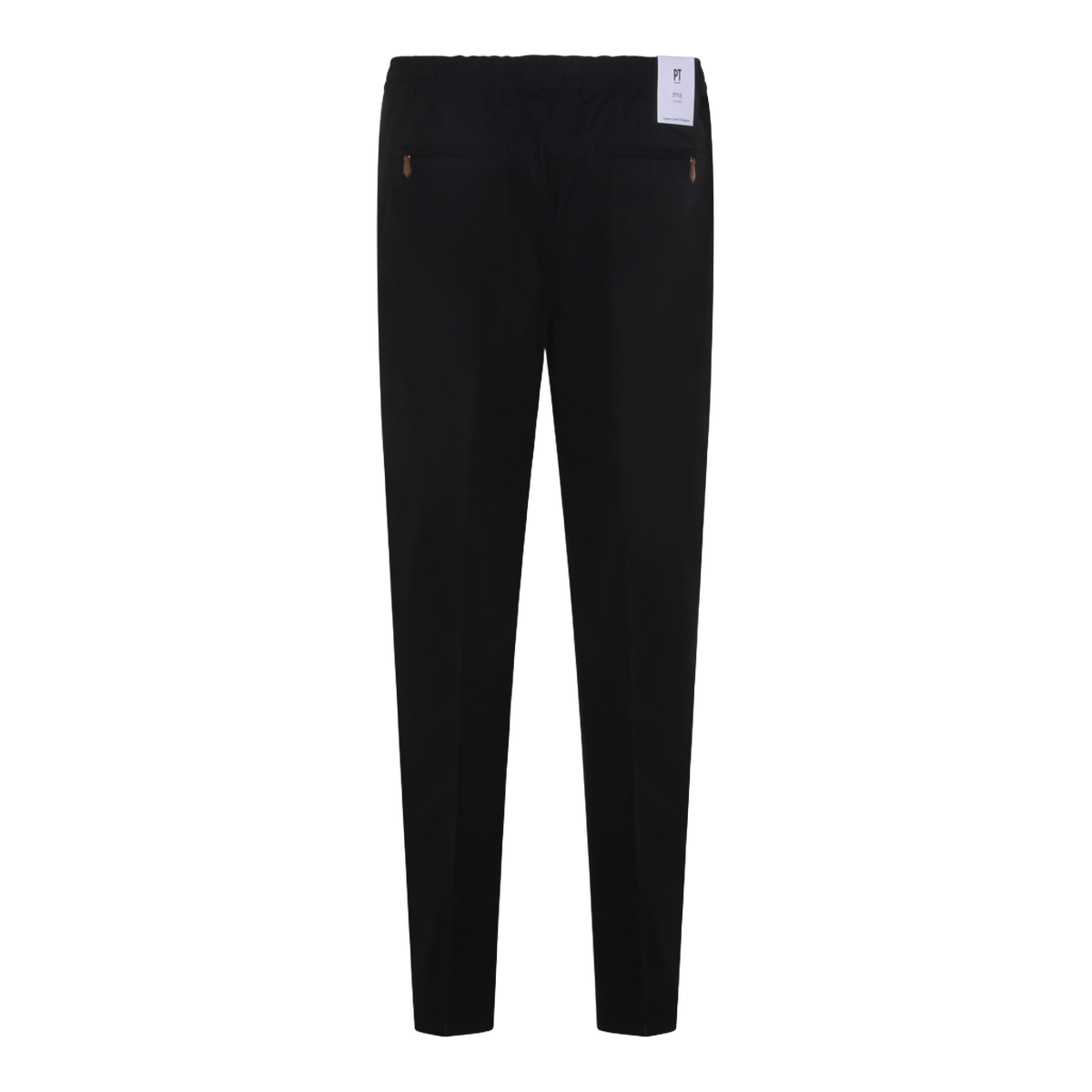 PT Torino Tailored Black Trousers with Classic Minimalist Design Zwart