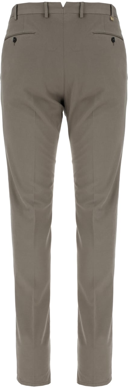 Pt Torino Dove grey stretch lyocell blend pants Grijs