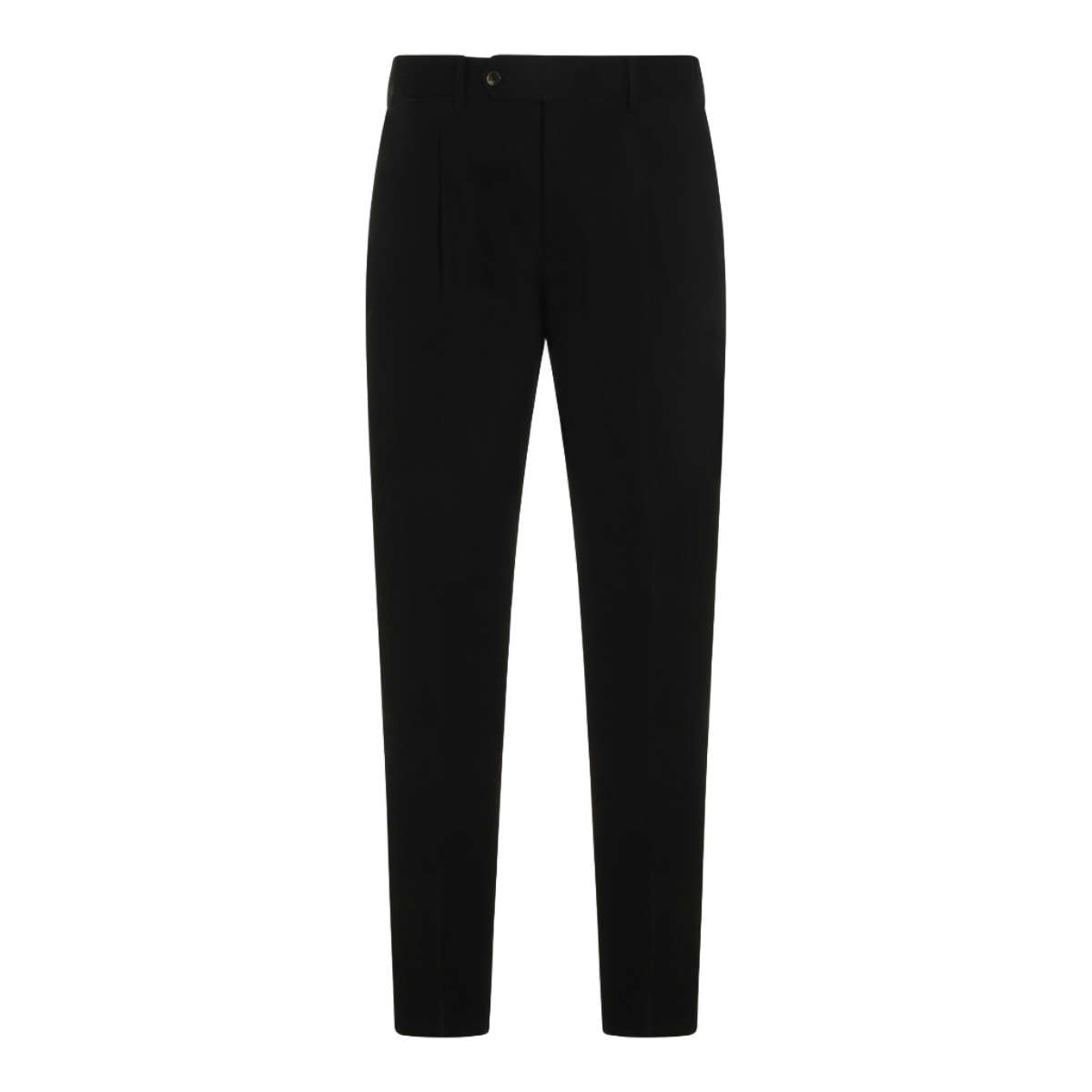 PT Torino Tailored Slim Fit Trousers With Button Closure And Welt Pockets Zwart