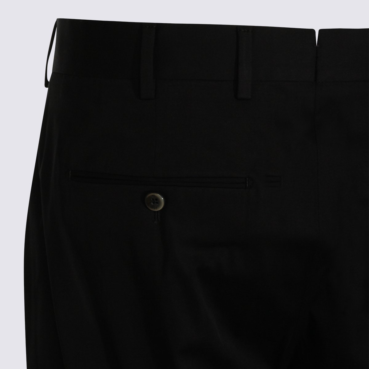 PT Torino Tailored Slim Fit Trousers With Button Closure And Welt Pockets Zwart