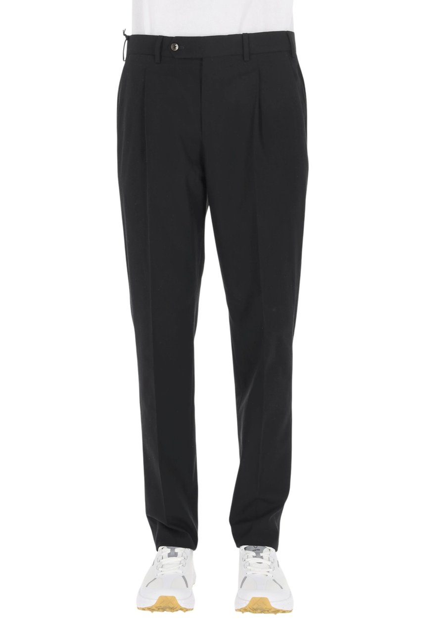 PT Torino Union Fit Deluxe Cotton Trousers Zwart