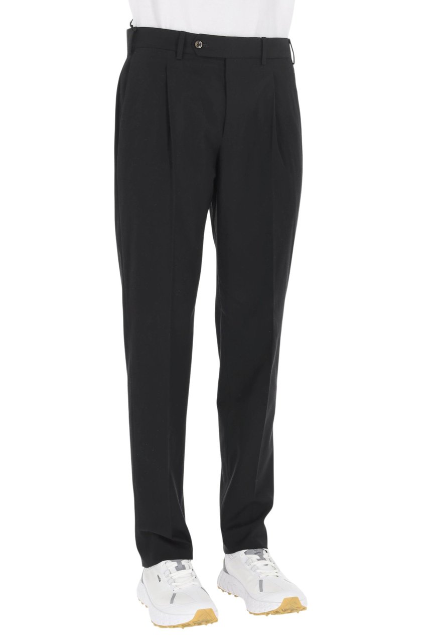 PT Torino Union Fit Deluxe Cotton Trousers Zwart