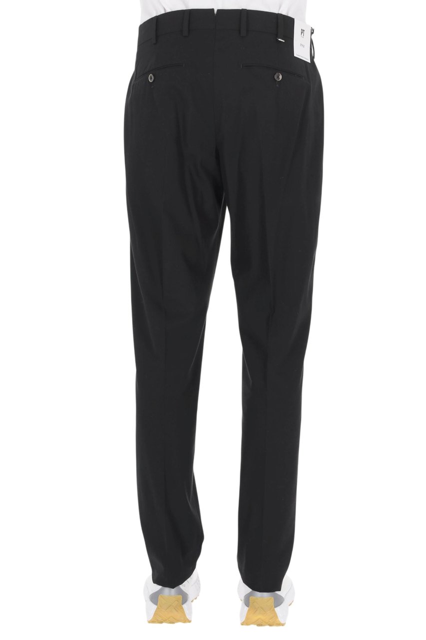 PT Torino Union Fit Deluxe Cotton Trousers Zwart