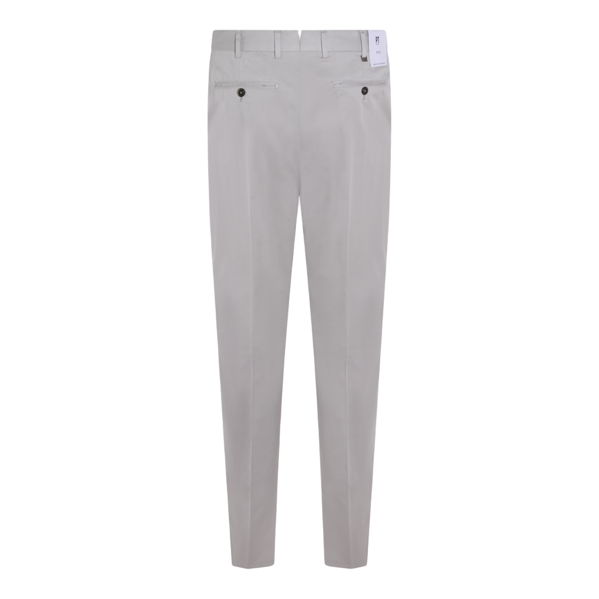 PT Torino Tailored Grey Trousers with Straight Leg Design Grijs