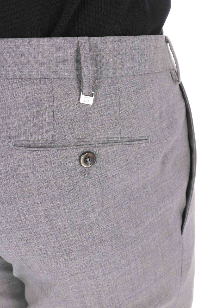 PT Torino Super Slim Fit Virgin Wool Trousers Paars