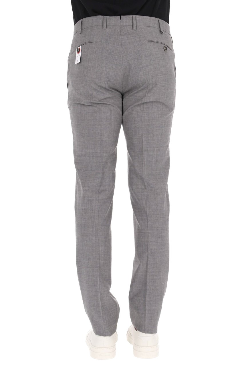 PT Torino Super Slim Fit Virgin Wool Trousers Paars