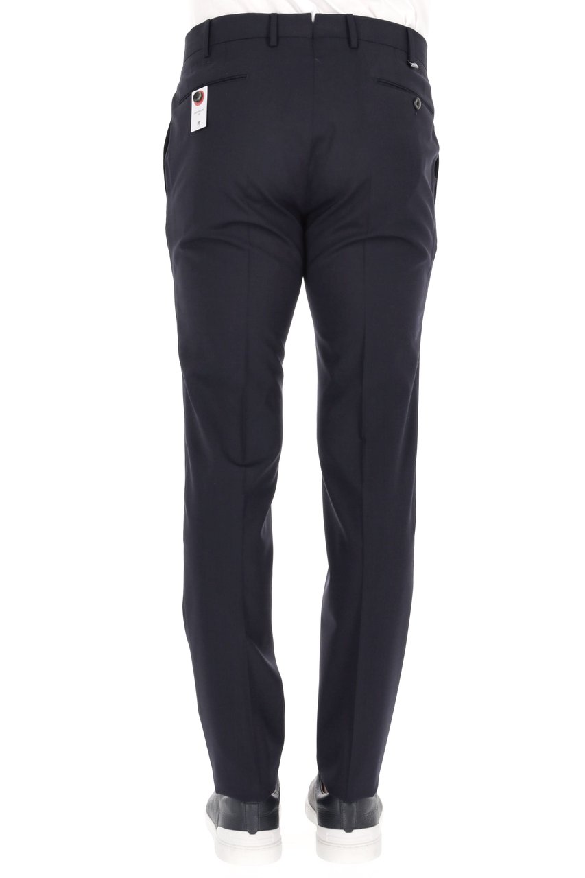 PT Torino Super Slim Fit Virgin Wool Trousers Zwart