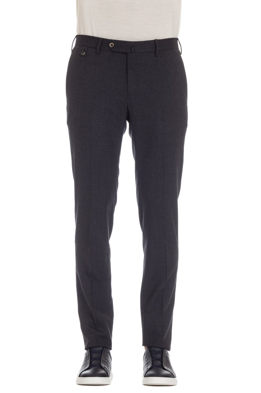 PT Torino Technical Travel Wool Superslim Fit Trousers Zwart