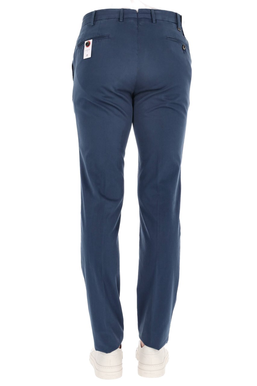 PT Torino Super Slim Fit Cotton-Silk Trousers Groen