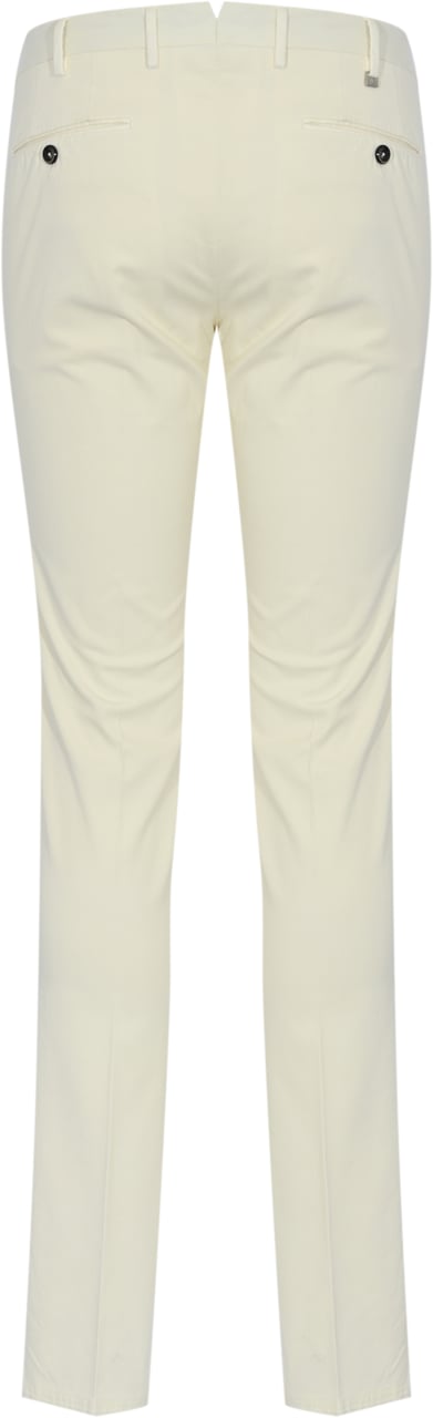 PT Torino Trousers Bianco Lana Wit