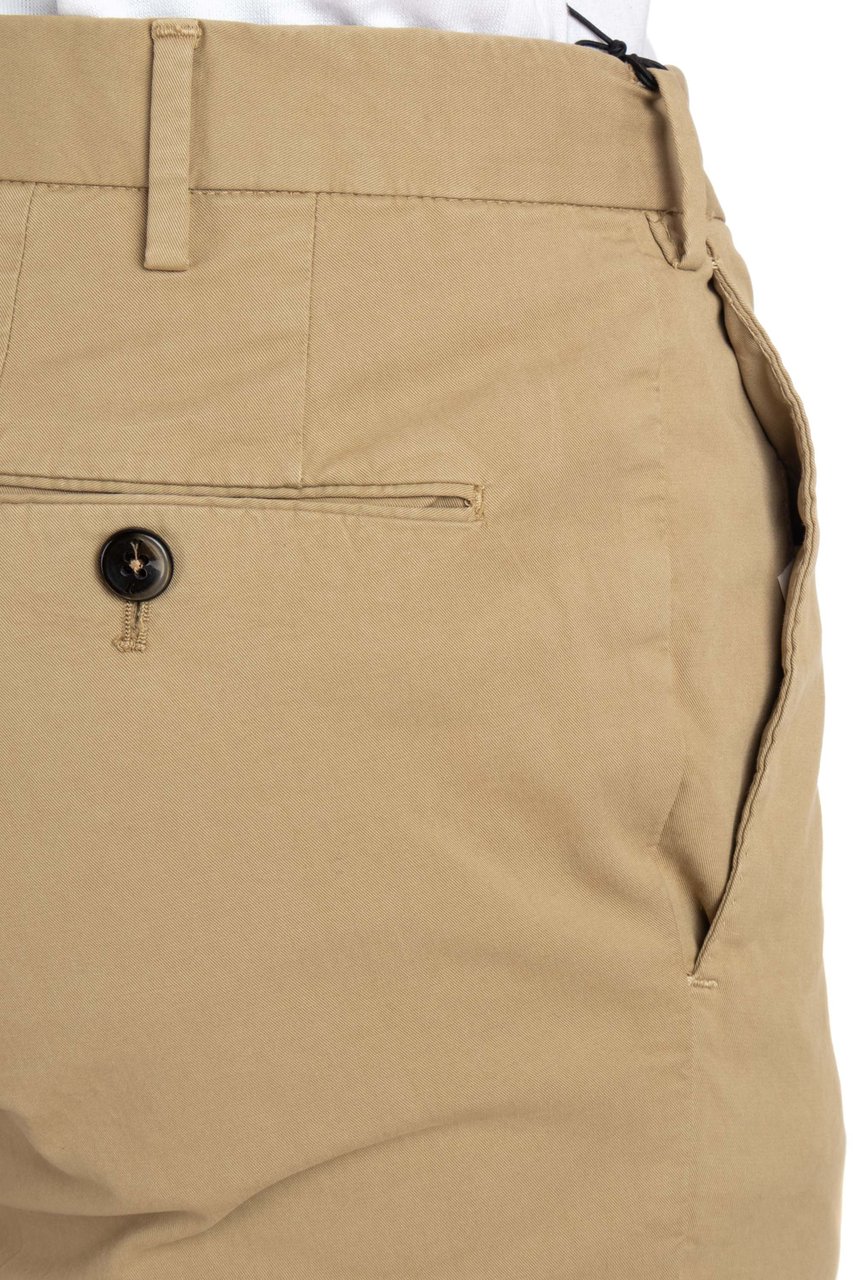 PT Torino Super Slim Cotton Gabardine Trousers Bruin