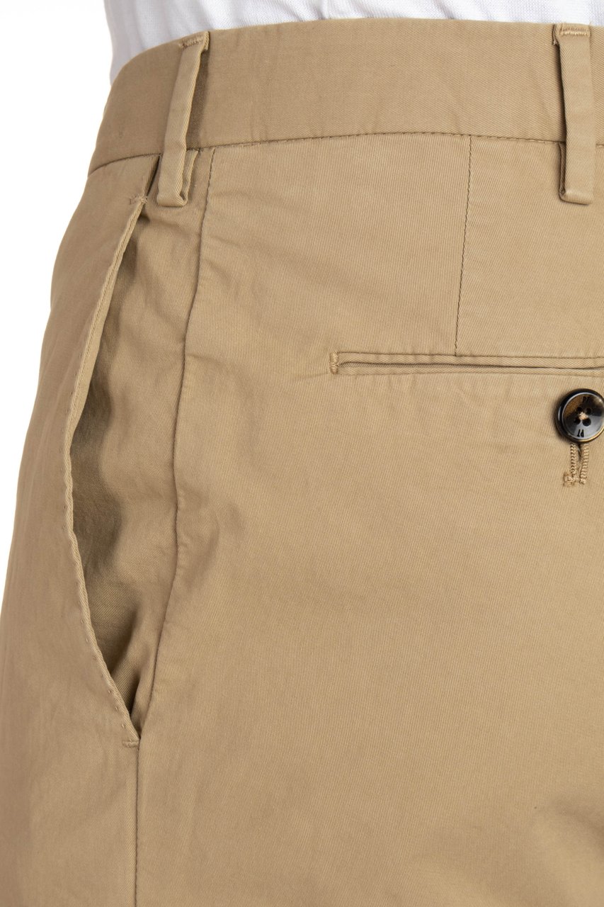 PT Torino Super Slim Cotton Gabardine Trousers Bruin