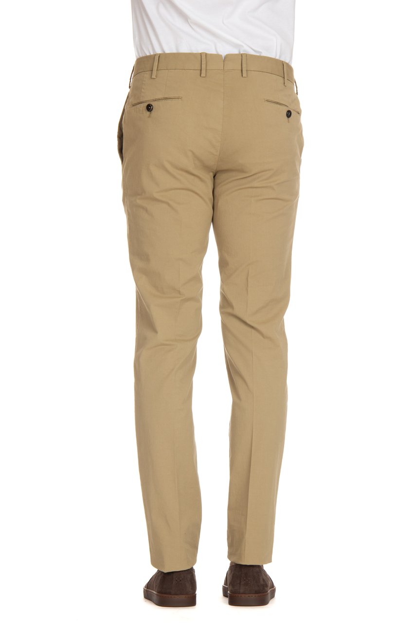 PT Torino Super Slim Cotton Gabardine Trousers Bruin