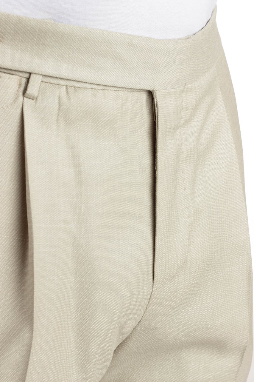 PT Torino Wool-Silk-Linen Gentleman Fit Trousers Grijs