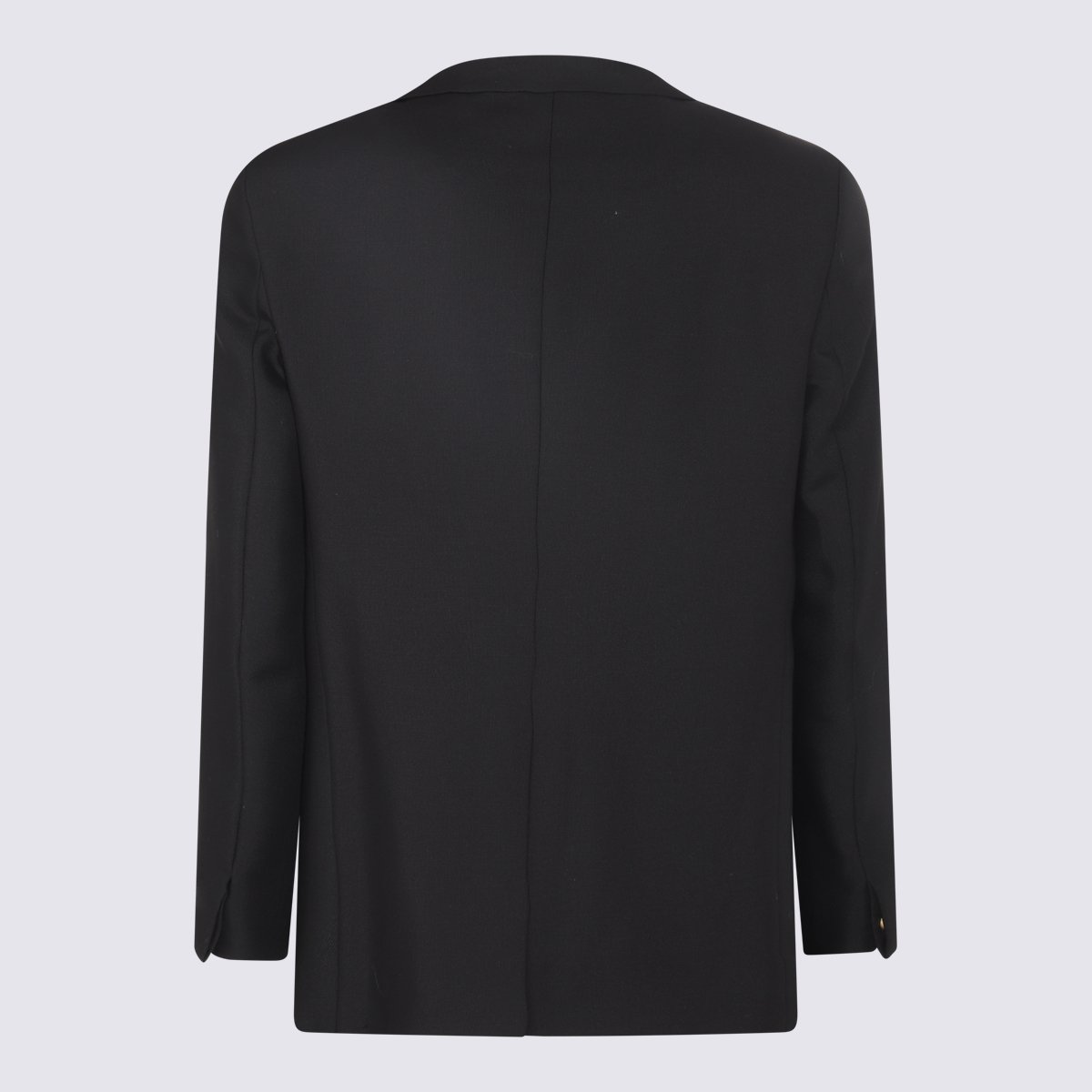 PT Torino Double-Breasted Tailored Jacket With Notch Lapel And Polka Dot Lining Zwart