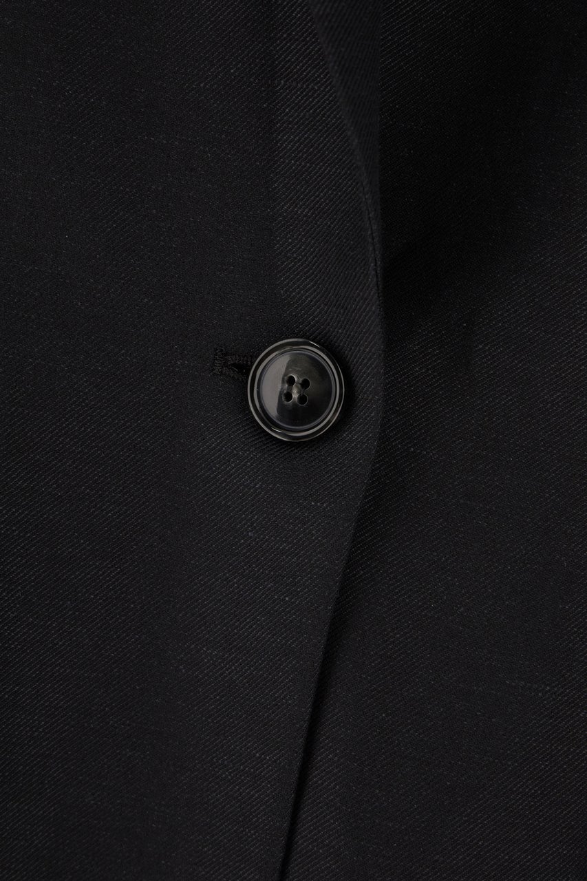 PT Torino Pt Torino Black wool blend blazer Zwart