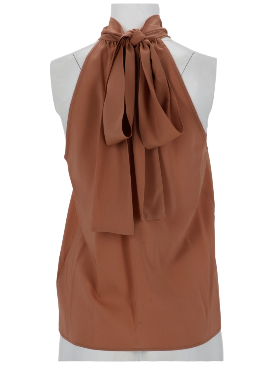 PT Torino Anita Viscose-Blend High Neck Top Bruin