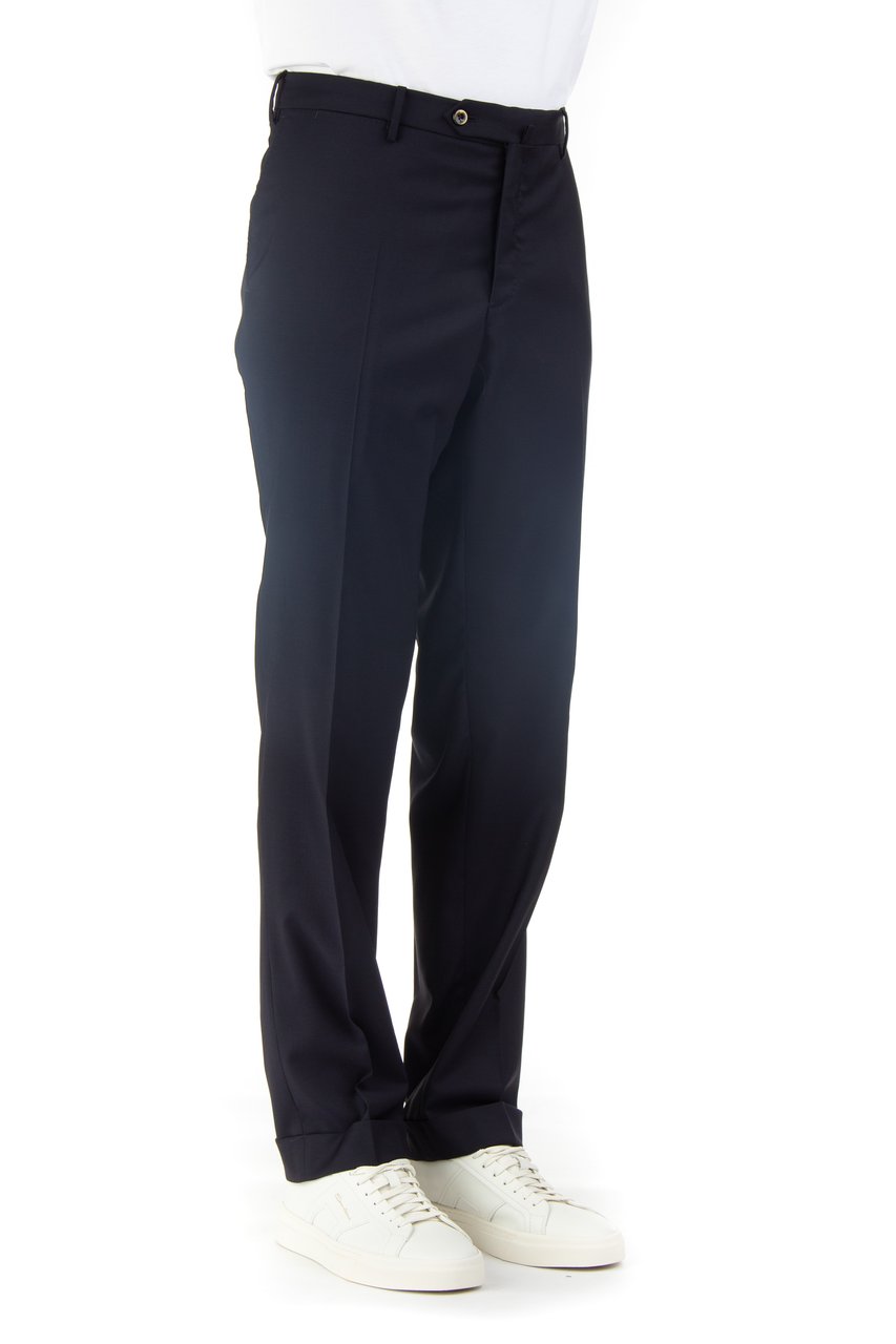 PT Torino Stretch Wool Slim Fit Trousers Zwart
