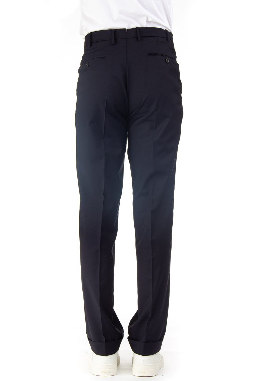 PT Torino Stretch Wool Slim Fit Trousers Zwart