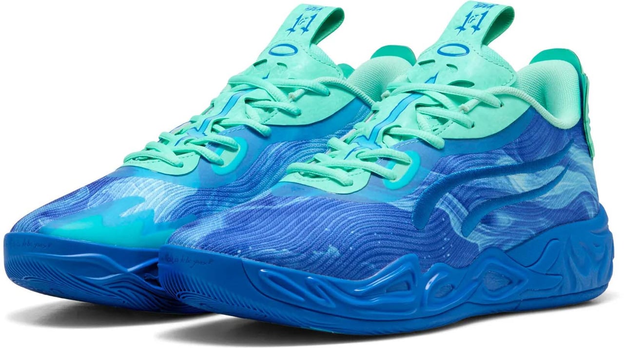 Puma Puma MB.04 Low LaMelo Ball Basketbalschoen JR Blauw Blauw