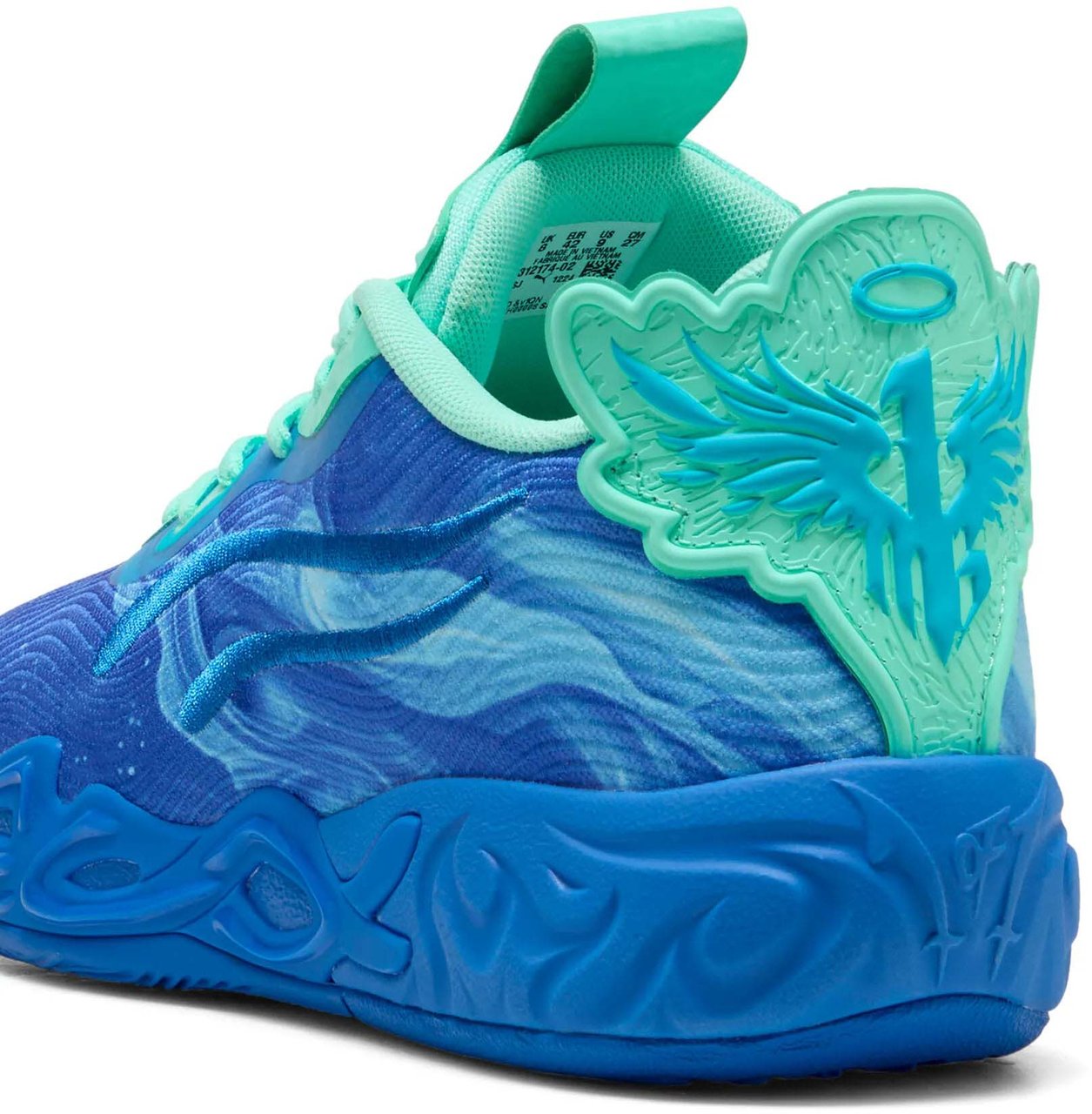 Puma Puma MB.04 Low LaMelo Ball Basketbalschoen JR Blauw Blauw