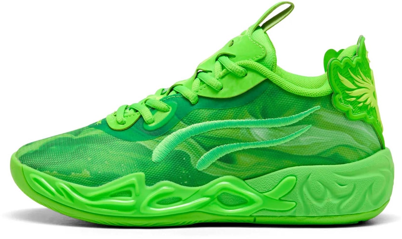 Puma Puma MB.04 Low LaMelo Ball Basketbalschoen JR Groen Blauw