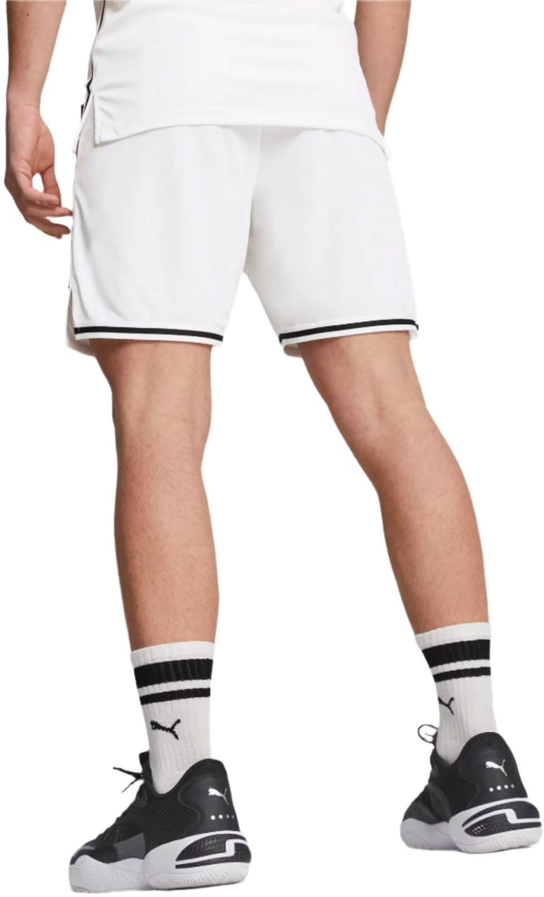 Puma Puma Hoops Basketbal Short Heren Wit Blauw
