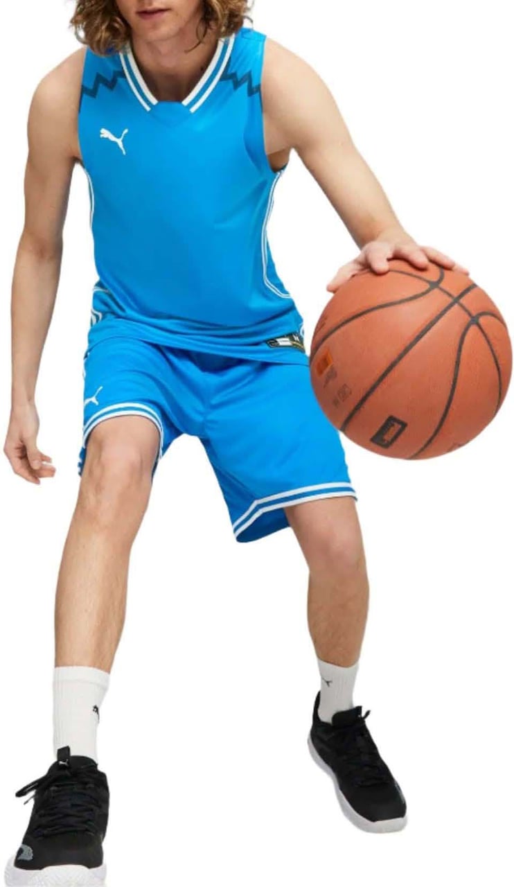 Puma Puma Hoops Basketbal Short Heren Blauw Blauw
