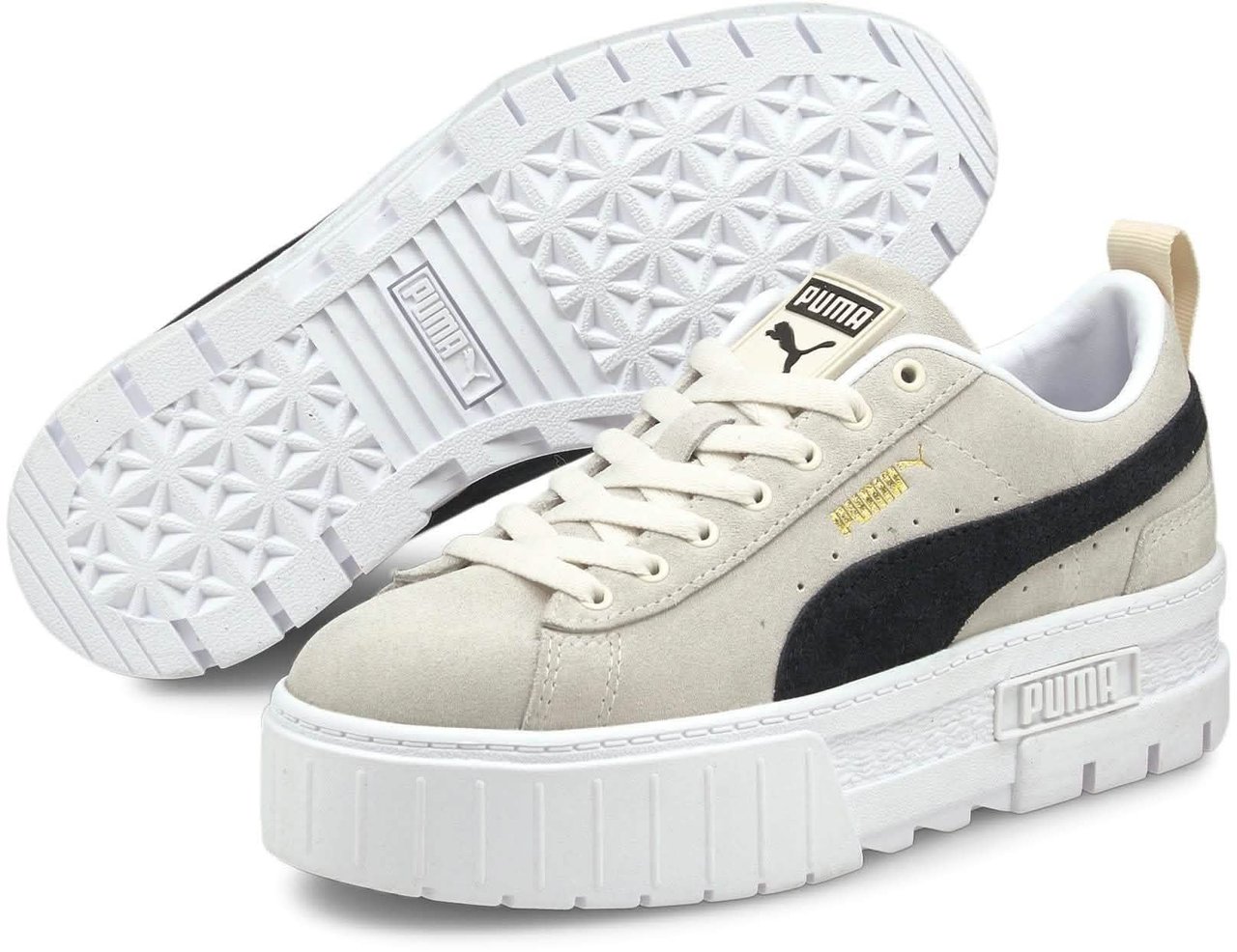 Puma Mayze Wn's Beige Zwart Wit Beige