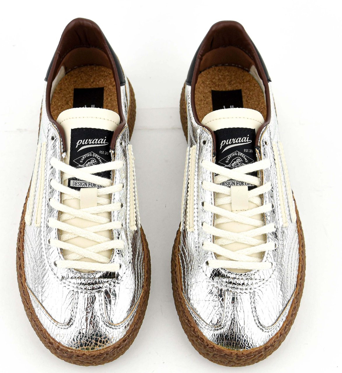 Puraai Xs Sneaker Cracked Zilver
