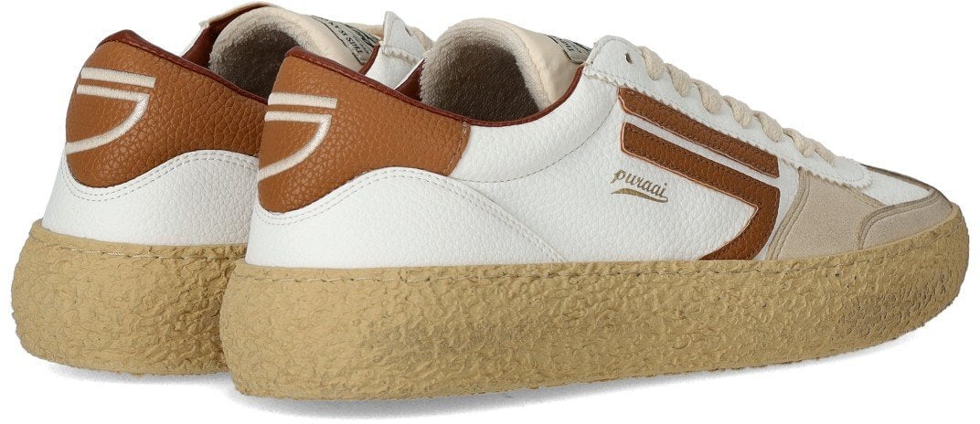 Puraai PURAAI 1.01 VINTAGE BISCOTTO SNEAKER Wit