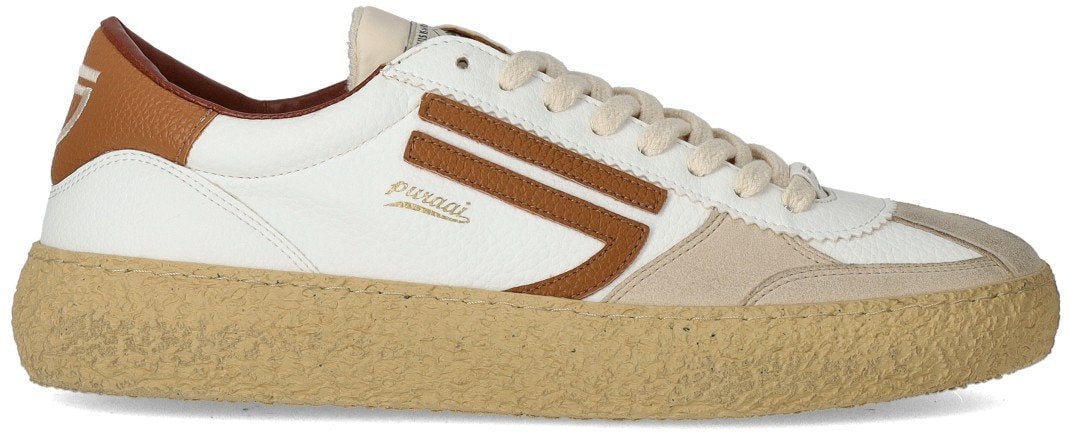 Puraai PURAAI 1.01 VINTAGE BISCOTTO SNEAKER Wit