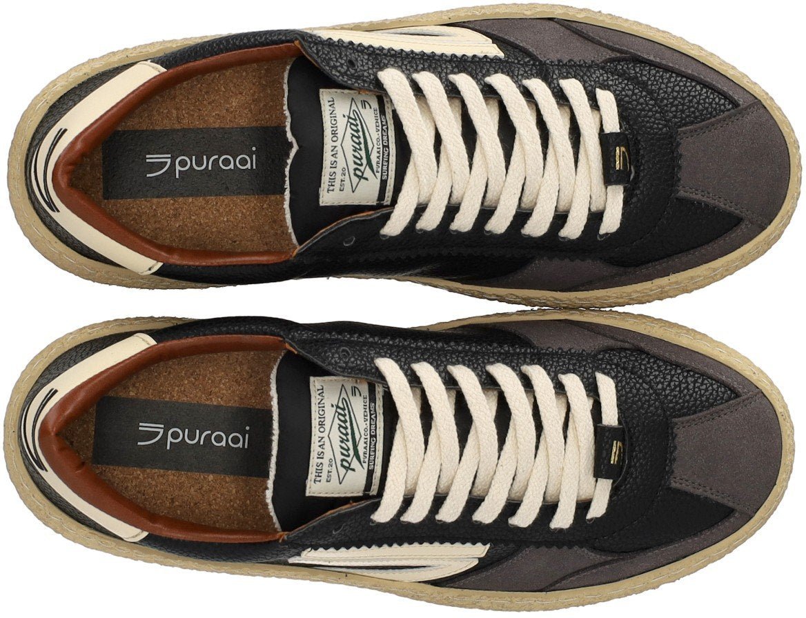 Puraai PURAAI 1.01 VINTAGE ECLIPSE SNEAKER Zwart