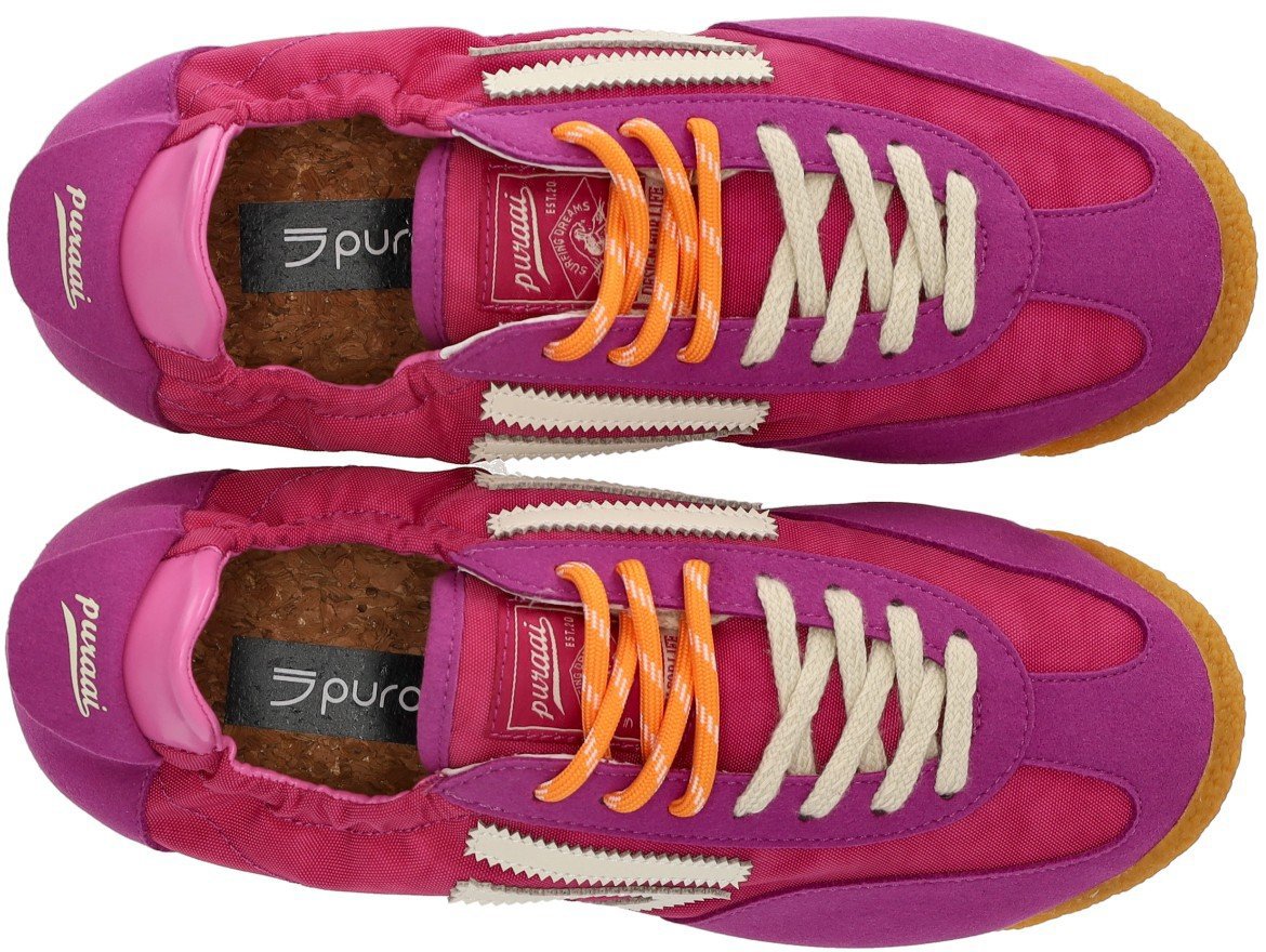Puraai PURAAI 6.02 PANTHER JAM VINTAGE NYLON SNEAKER Roze